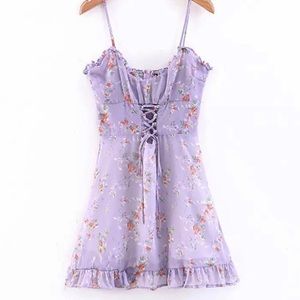 Lavender floral summer dress